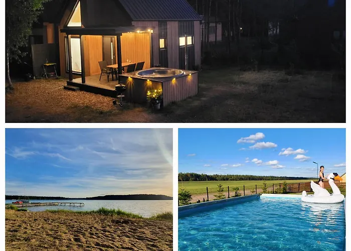 Domki Letniskowe Lesne Spa Borsk Nad Jeziorem Wdzydzkim Basen Sauna Balia